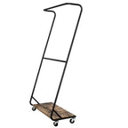 Appendiabiti rustico a Z-frame marrone: Telaio in acciaio per vestiti e guardaroba, capacità 13,6 kg, accessori anti-ribaltamento