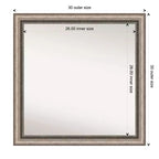 Specchio da parete per bagno Lyla ornato non smussato, argento, 76 x 76 cm: cornice quadrata moderna in polistirene, a parete