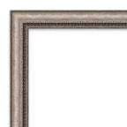 Specchio da parete per bagno Lyla ornato non smussato, argento, 76 x 76 cm: cornice quadrata moderna in polistirene, a parete