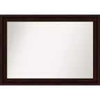41" x 29" Non-Beveled Coffee Bean Brown Wall Mirror - Amanti Art