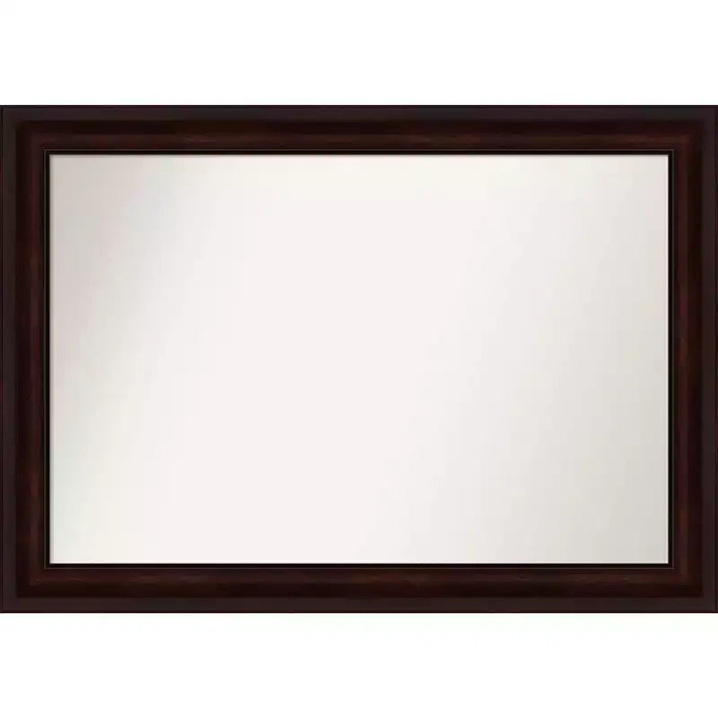 41" x 29" Non-Beveled Coffee Bean Brown Wall Mirror - Amanti Art