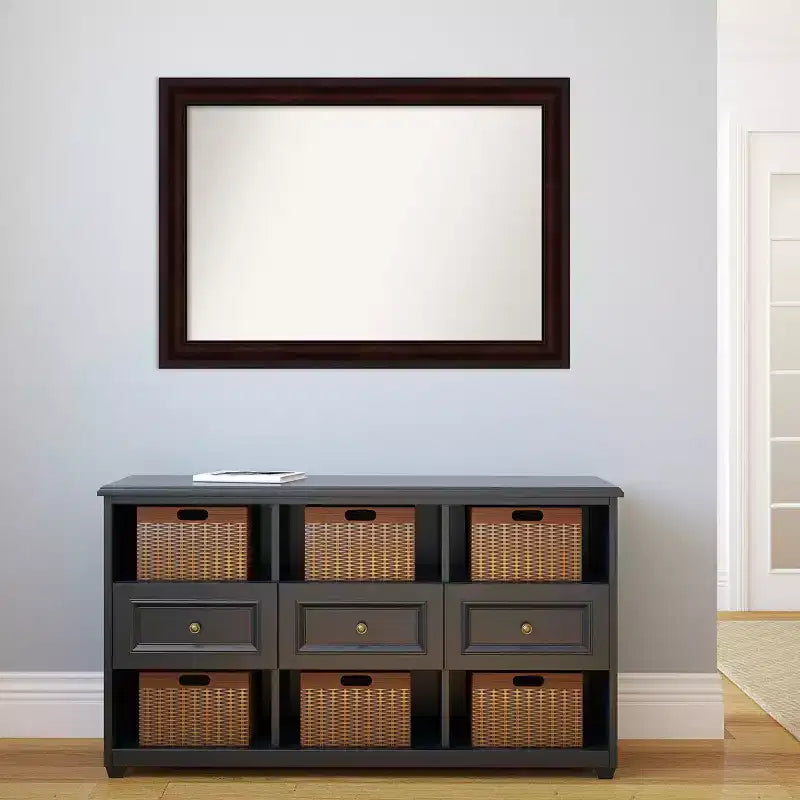 Specchio da parete marrone Coffee Bean, non smussato, 41" x 29" -