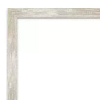 Specchio da parete per bagno sottile in metallo argentato 38" x 26" non smussato con effetto craquelé - : Cornice in polistirolo, include accessori per il montaggio