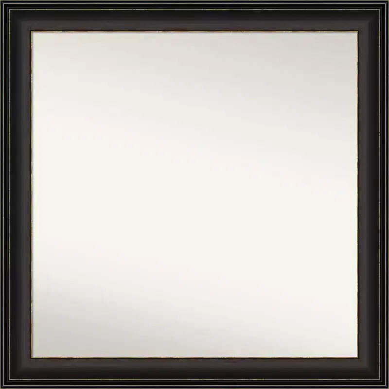 31" x 31" Non-Beveled Trio Oil Rubbed Bronze Bathroom Wall Mirror - Amanti Art: Modern Square Vanity, Polystyrene Frame