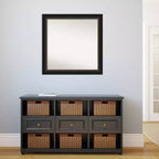 Specchio da parete per bagno Trio da 80 x 80 cm, non smussato, in bronzo lucidato a olio - : Moderno, quadrato, con cornice in polistirene