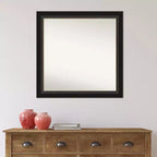 Specchio da parete per bagno Trio da 80 x 80 cm, non smussato, in bronzo lucidato a olio - : Moderno, quadrato, con cornice in polistirene