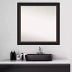 Specchio da parete per bagno Trio da 80 x 80 cm, non smussato, in bronzo lucidato a olio - : Moderno, quadrato, con cornice in polistirene