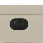 Poltrona reclinabile elettrica Power Lift - Poltrona alzapersona in similpelle crema con portabicchieri e tasca per soggiorno, camera da letto