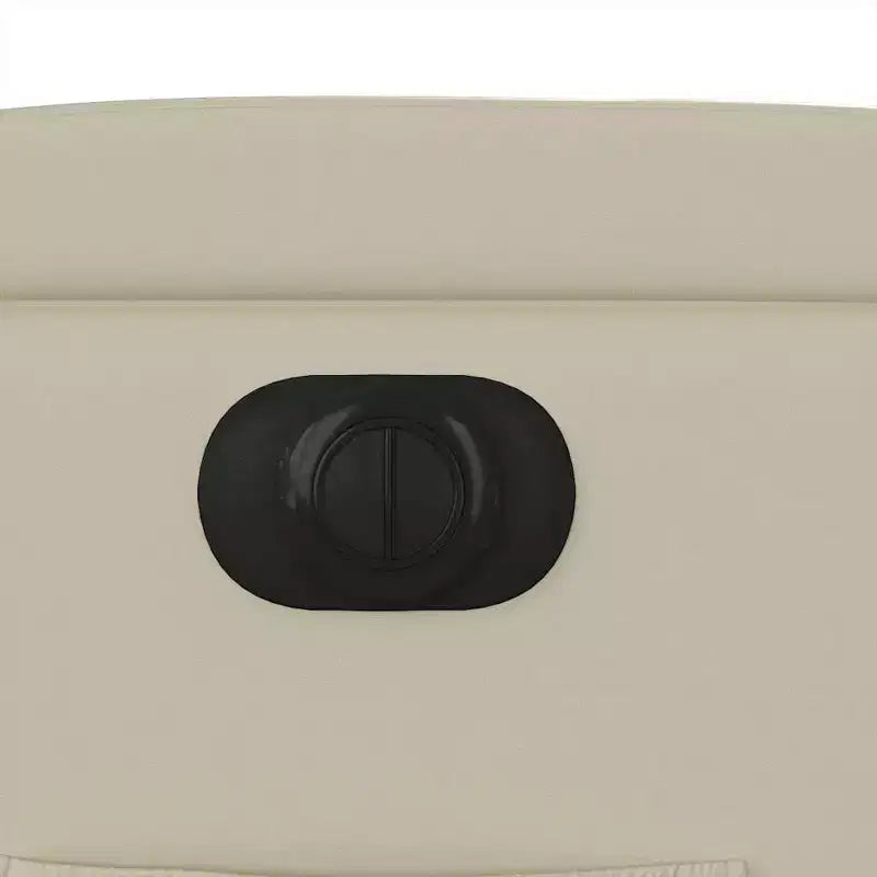 Poltrona reclinabile elettrica Power Lift - Poltrona alzapersona in similpelle crema con portabicchieri e tasca per soggiorno, camera da letto