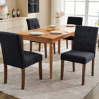 Sedia da pranzo modello CY-Latch in legno 4 pezzi con struttura in legno resistente, seduta confortevole, design elegante, montaggio facile e utilizzo versatile