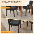 Sedia da pranzo modello CY-Latch in legno 4 pezzi con struttura in legno resistente, seduta confortevole, design elegante, montaggio facile e utilizzo versatile