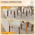 Sedia da pranzo modello CY-Latch in legno 4 pezzi con struttura in legno resistente, seduta confortevole, design elegante, montaggio facile e utilizzo versatile