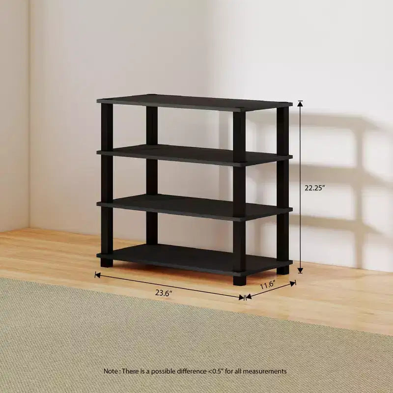 4 Tier Shoe Rack Storage Organizer for 12 Pairs No Tools Needed