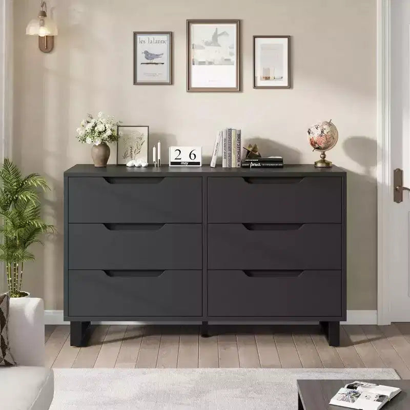 7 Dresser For Bedroom, 47.2 Wide Dresser, Freestanding Vertical Drawer Cabinet With Storage, Wooden Closet Storage Chest For Living Room