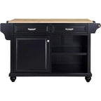 Carrello da Cucina Grigio con 2 Cassetti e Portaspezie, Isola Mobile con Ripiani Regolabili