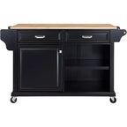 Carrello da Cucina Grigio con 2 Cassetti e Portaspezie, Isola Mobile con Ripiani Regolabili