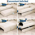 Divano letto modulare a U