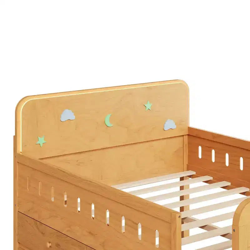 Letto matrimoniale in legno e struttura letto con cassetti contenitore