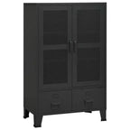 vidaXL Storage Cabinet Office Cabinet with Mesh Doors for Living Room Metal