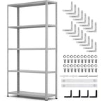 COZONY 5 Tier Heavy Duty Steel Shelving Unit, 500 LBS Capacity Adjustable Shelves for Garage Kitchen Pantry Living Room