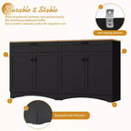 Mobile TV in Legno con 2 Cassetti per TV da 70 pollici, Mobile TV Contenitore con Ripiani Regolabili, Tavolino Console per Centro di Intrattenimento di Metà Secolo