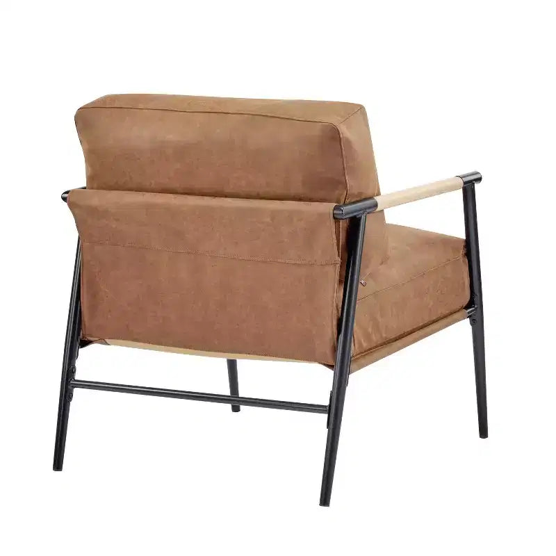 27,56 Sedia d'accento moderna, cuscini in peluche, struttura in metallo, soggiorno, ufficio, multicolore