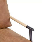 27,56 Sedia d'accento moderna, cuscini in peluche, struttura in metallo, soggiorno, ufficio, multicolore