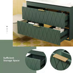 Mobile bagno da 30 pollici con lavabo, armadietto da bagno con cassetti salvaspazio, verde