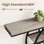 Console per ingresso, scaffali portaoggetti, tavolino stretto a 5 ripiani con scaffali rotondi, per soggiorno, corridoio, struttura in metallo a forma di o