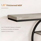 Console per ingresso, scaffali portaoggetti, tavolino stretto a 5 ripiani con scaffali rotondi, per soggiorno, corridoio, struttura in metallo a forma di o