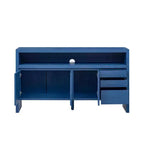 Mobiletto contenitore da 60" a buffet con 3 ante, 3 cassetti e ripiano aperto, consolle d'ingresso d'accento, blu navy