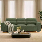 89 inch living room sofa, 3-seater sofa with wide armrests and deep seats, comfortable 3-layer sofa, sofa with detachable and washable lid