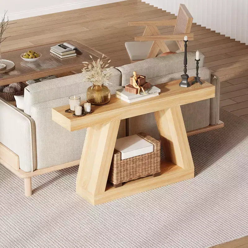 Tavolino da divano effetto legno