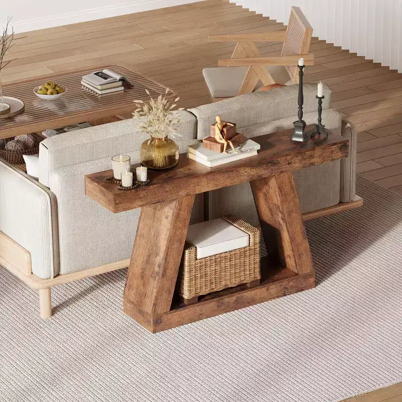 Tavolino da divano effetto legno