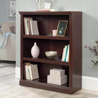 Libreria a 3 ripiani da 43,78" color ciliegio: Mid-Century Modern, regolabile, in truciolato: Mobile per ufficio