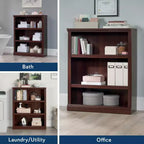 Libreria a 3 ripiani da 43,78" color ciliegio: Mid-Century Modern, regolabile, in truciolato: Mobile per ufficio